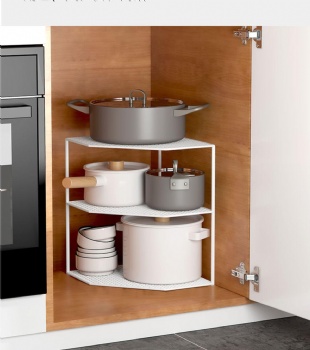  Transform Your Kitchen with a Space-Saving Corner Pot Rack	